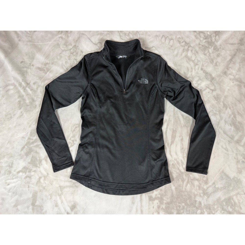 The North Face Womens Black Quarter Zip Pullover Fleece Jacket XS